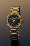 IEKI hexagon crystal black dial woman watch  water proof and butterfly look