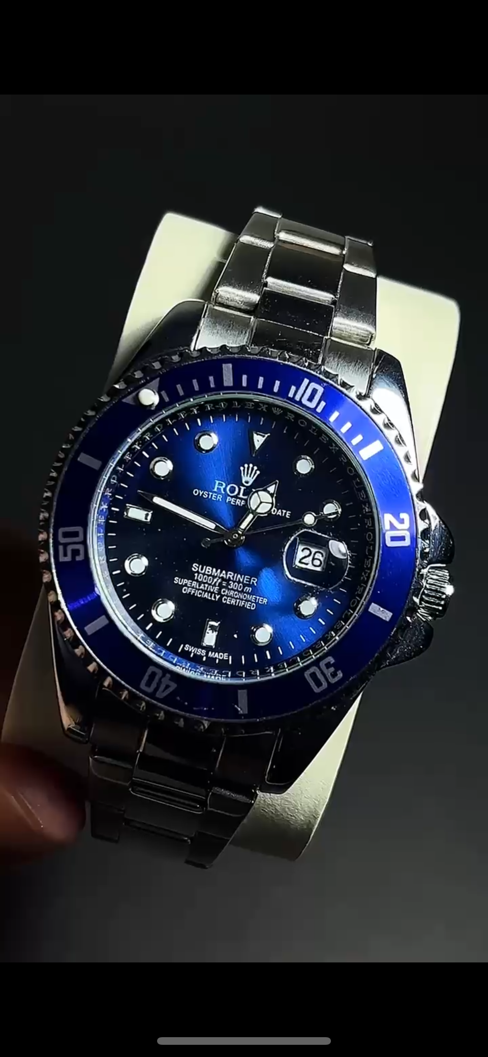 Rolex submariner with rotating dail - Blue and Silver colour