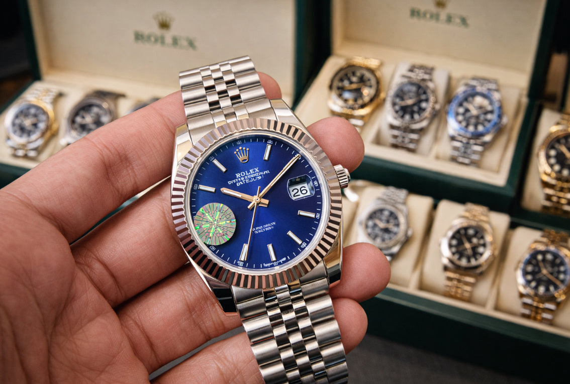 ROLEX DATEJUST 41 mm . MASTER COPY FULLY AUTOMATIC  WITH ROLEX MASTER LOCK  AND JUBILEE BRACELET