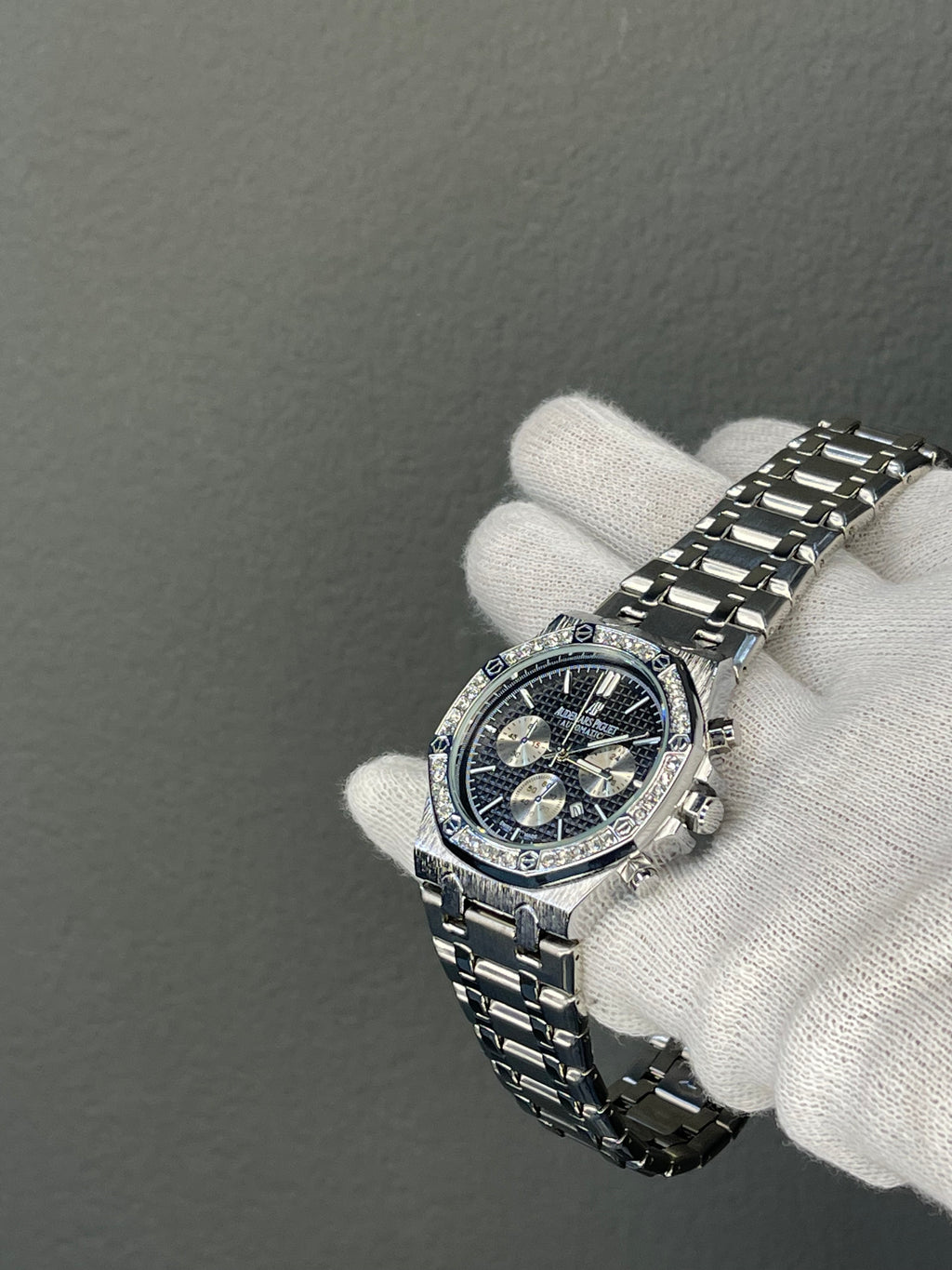 AP Stones Addition for men - Black and Silver Color